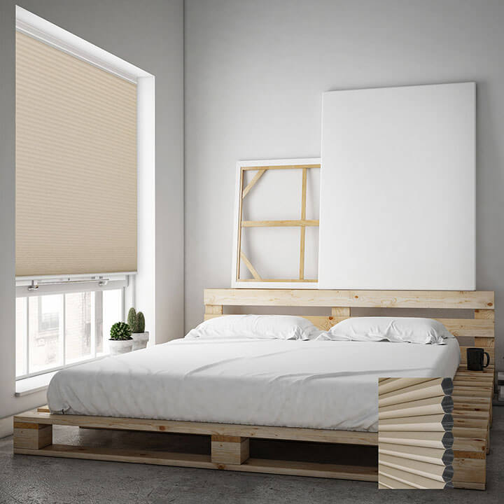 Brescia Cordless Blackout Honeycomb Blinds Pongee