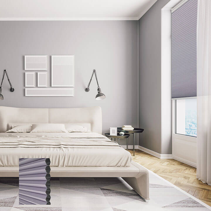 Brescia Cordless Blackout Honeycomb Blinds Wisteria