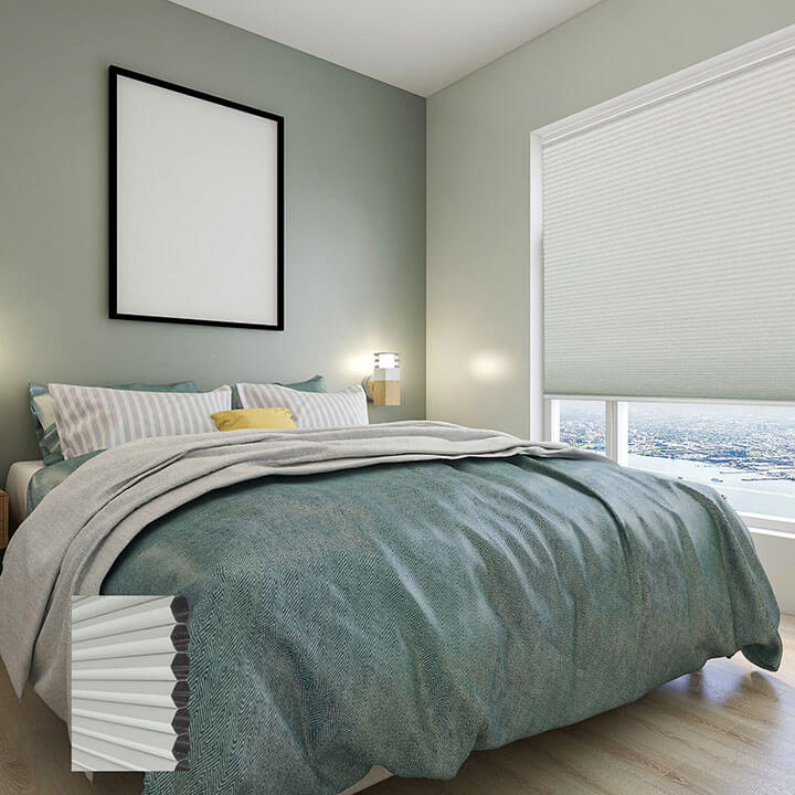 Brescia Cordless Blackout Honeycomb Blinds White Dove