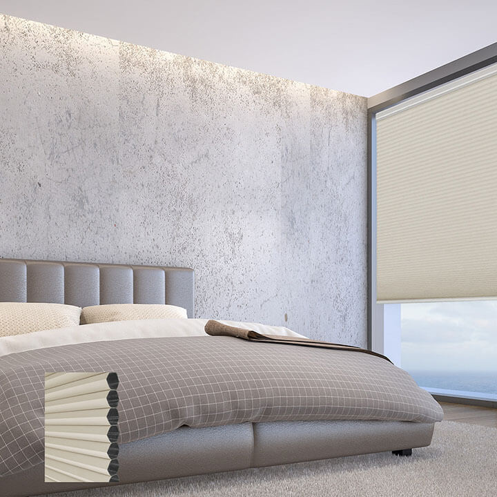 Brescia Cordless Blackout Honeycomb Blinds Winter White