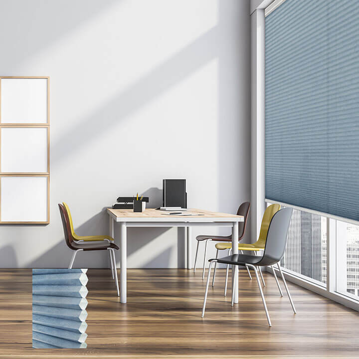 Brescia Cordless Light-Filtering Honeycomb Blinds Federal Blue