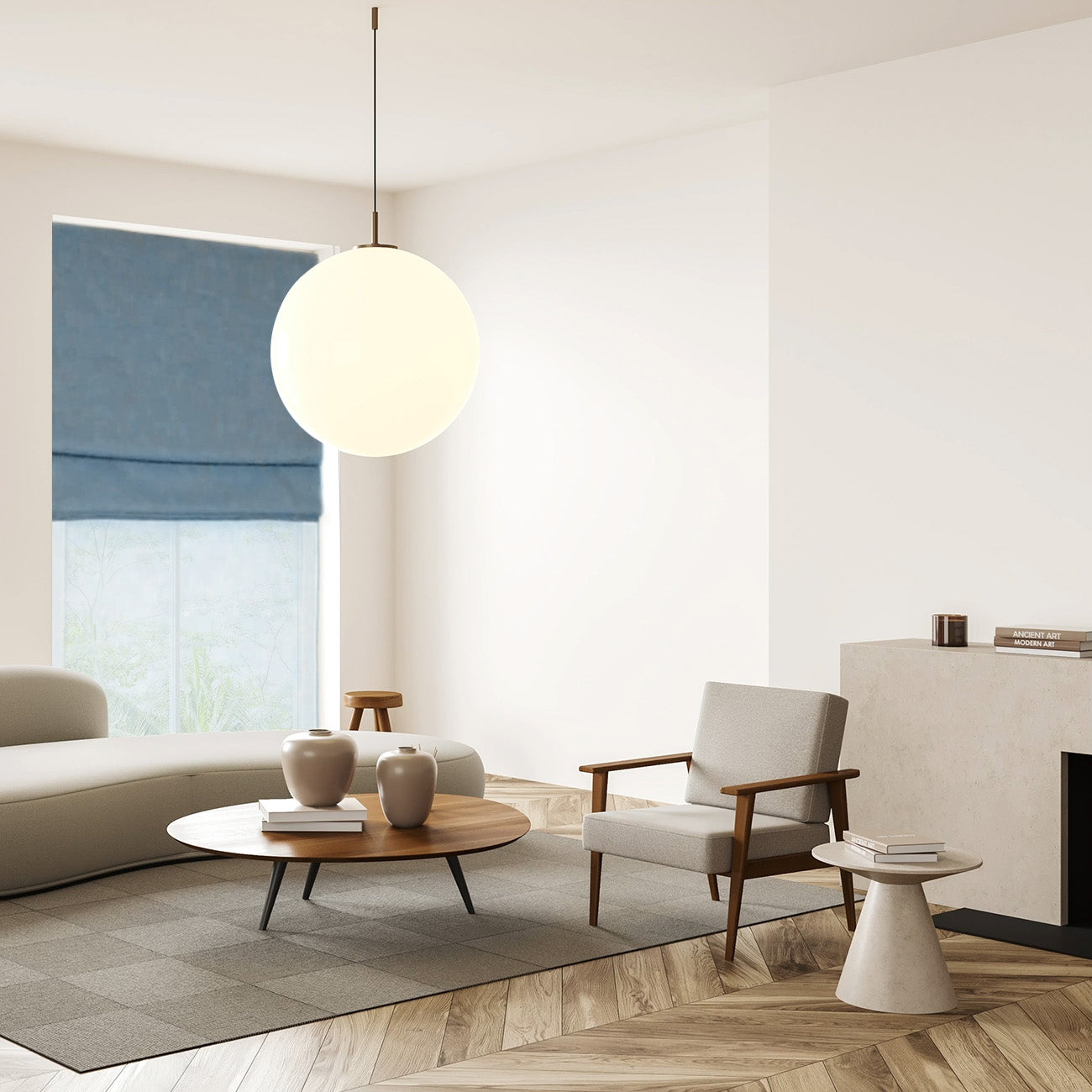 Foggia Double Roman Blinds Blackout - Motorized (Main FLORA-T462-02 Sheer ROUGH-ROU99)