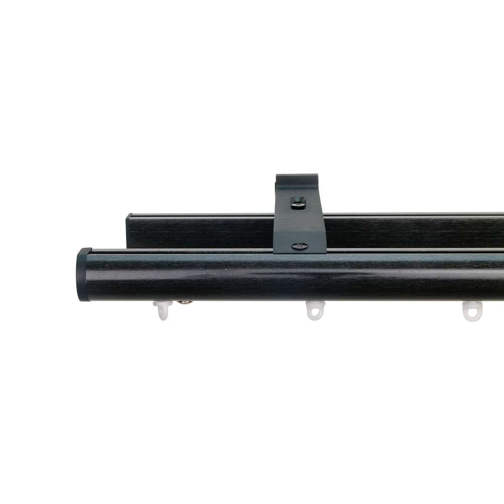 Now M51 28 mm Curtain Poles Kit Double layer Black