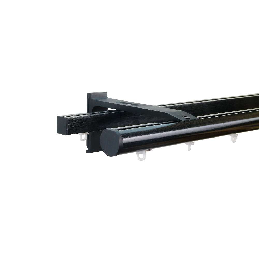 Now M51 28 mm Curtain Poles Kit Double layer Black