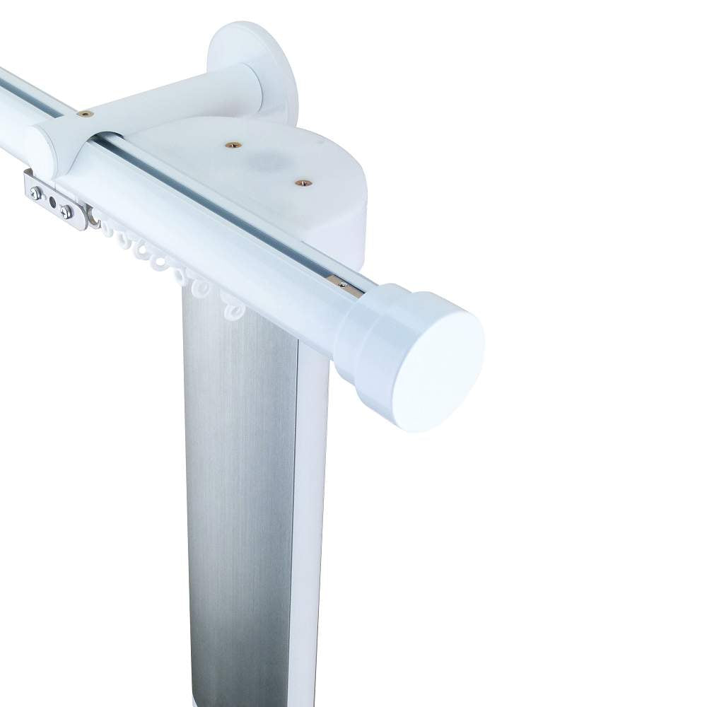 Now 1 3/8" Motorized Drapery Rod Set Single layer White