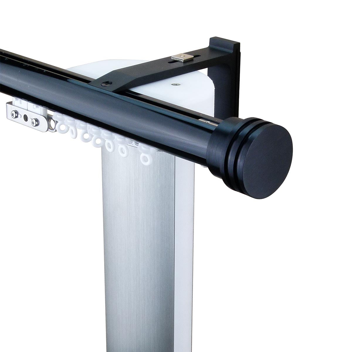 Now 1 3/8" Motorized Drapery Kit Single Layer Black