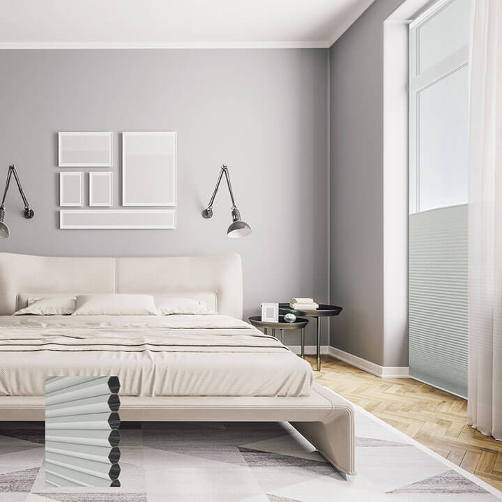 Brescia Cordless Day And Night Blackout Honeycomb Blinds White Dove