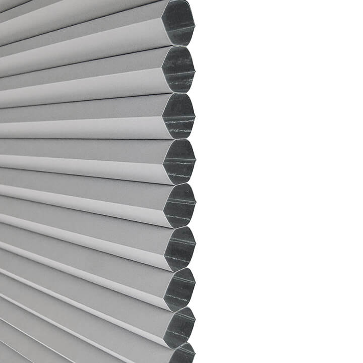 Brescia Cordless Top Down Bottom Up Blackout Honeycomb Blinds Gray Sheen