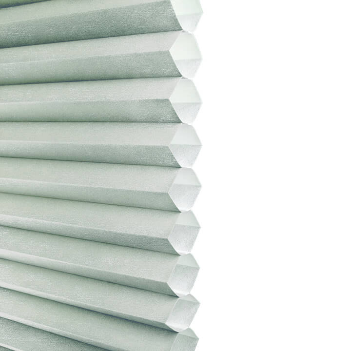 Brescia Cordless Light-Filtering Honeycomb Blinds Water Green