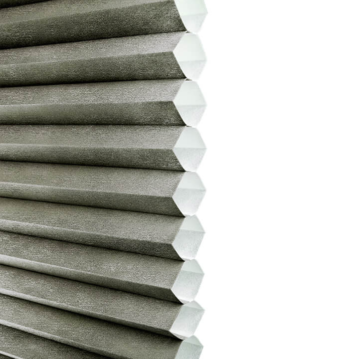 Brescia Cordless Light-Filtering Honeycomb Blinds Antique Pewter