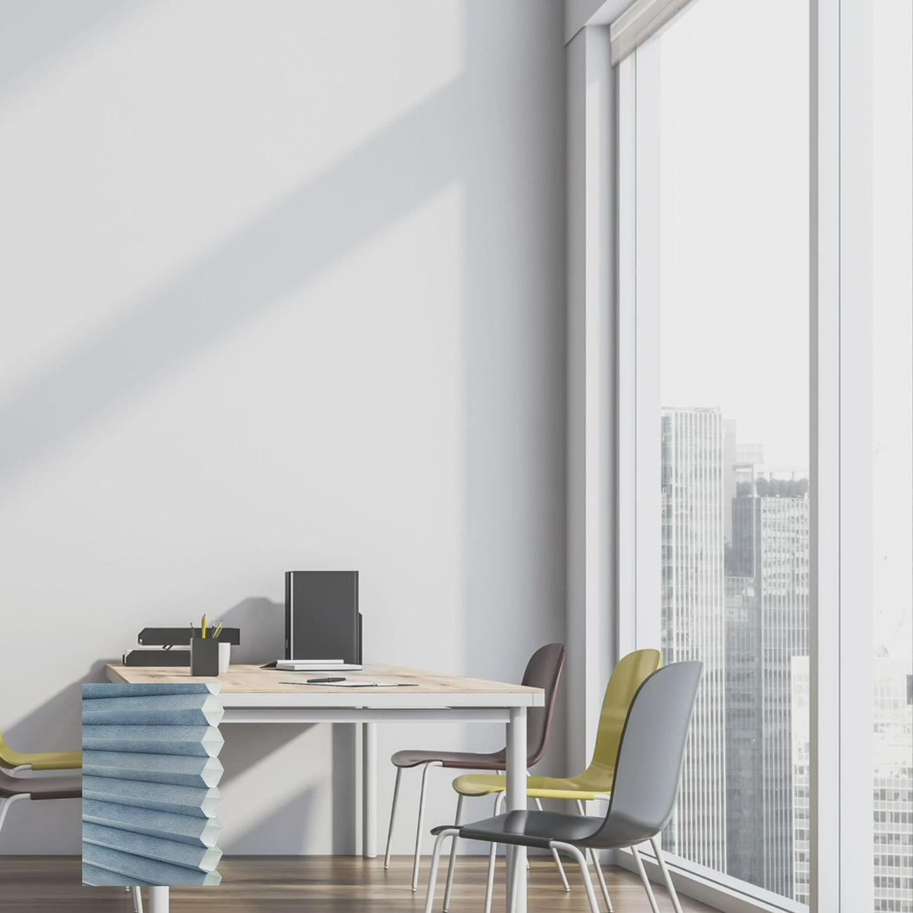 Brescia Cordless Light-Filtering Honeycomb Blinds Federal Blue
