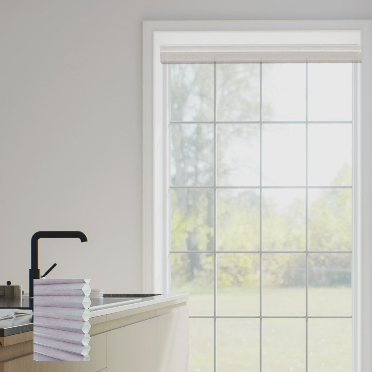 Brescia Cordless Light-Filtering Honeycomb Blinds Wisteria