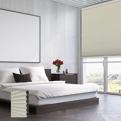 Brescia Cordless Blackout Honeycomb Blinds Alabaster