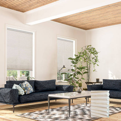 Brescia Cordless Light-Filtering Honeycomb Blinds Alabaster