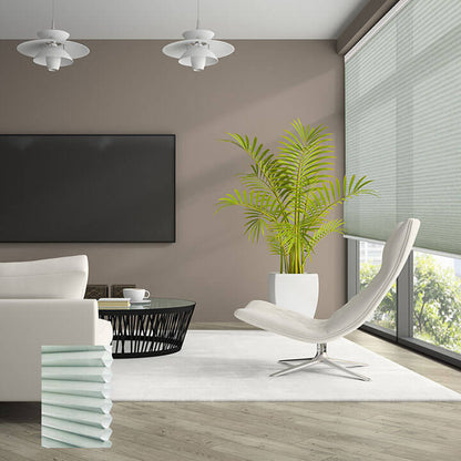Brescia Cordless Light-Filtering Honeycomb Blinds Water Green