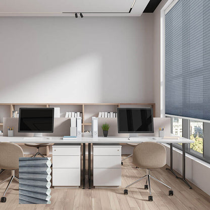 Brescia Cordless Light-Filtering Honeycomb Blinds Royal Gray