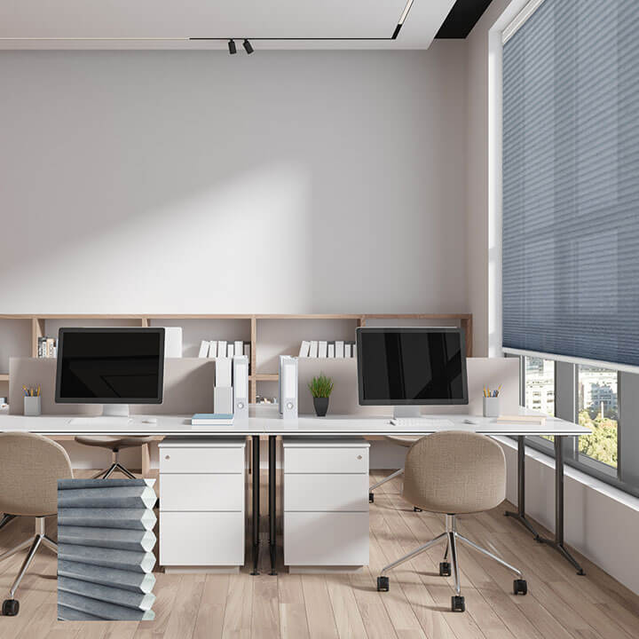 Brescia Cordless Light-Filtering Honeycomb Blinds Royal Gray