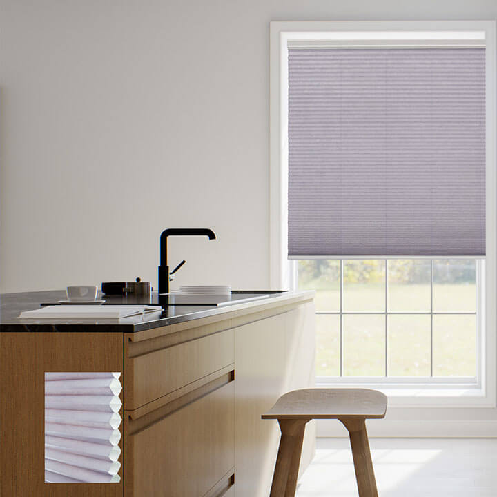 Brescia Cordless Light-Filtering Honeycomb Blinds Wisteria