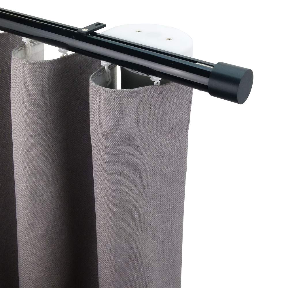 Now 1 3/8" Motorized Drapery Kit Single Layer Black