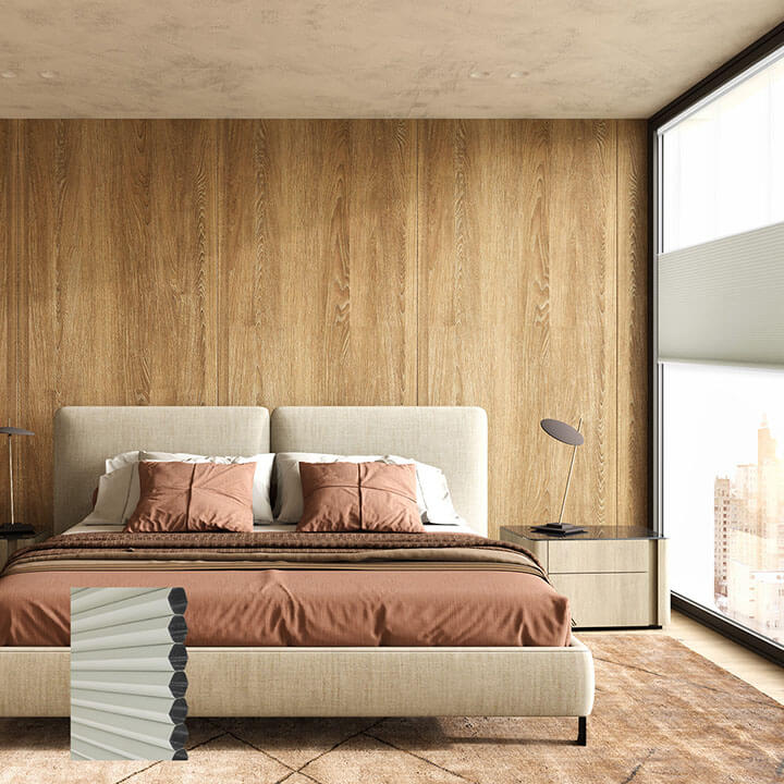 Brescia Cordless Top Down Bottom Up Blackout Honeycomb Blinds Alabaster
