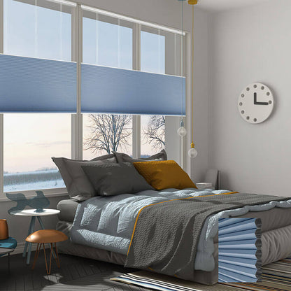 Brescia Cordless Top Down Bottom Up Blackout Honeycomb Blinds Federal Blue