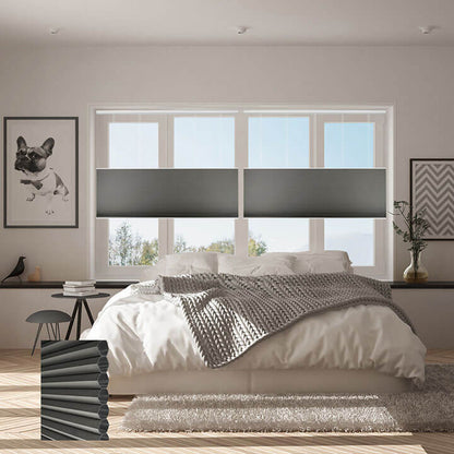 Brescia Cordless Top Down Bottom Up Blackout Honeycomb Blinds Anthracite