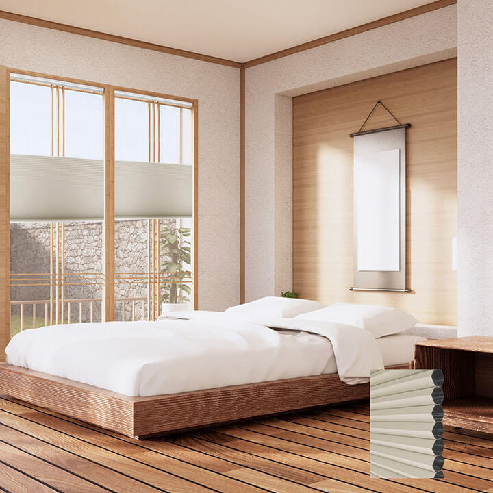 Brescia Cordless Top Down Bottom Up Blackout Honeycomb Blinds Winter White