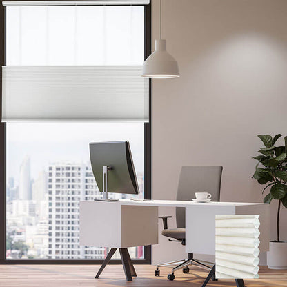 Brescia Cordless Top Down Bottom Up Light-Filtering Honeycomb Blinds White Dove