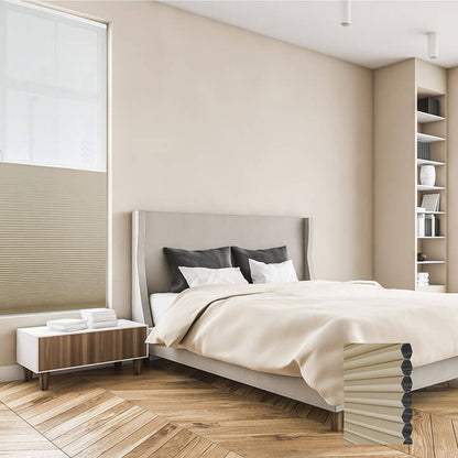 Brescia Cordless Day And Night Blackout Honeycomb Blinds Fawn