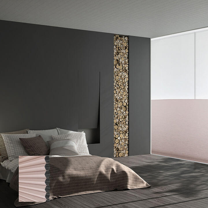 Brescia Cordless Day And Night Blackout Honeycomb Blinds Roseate