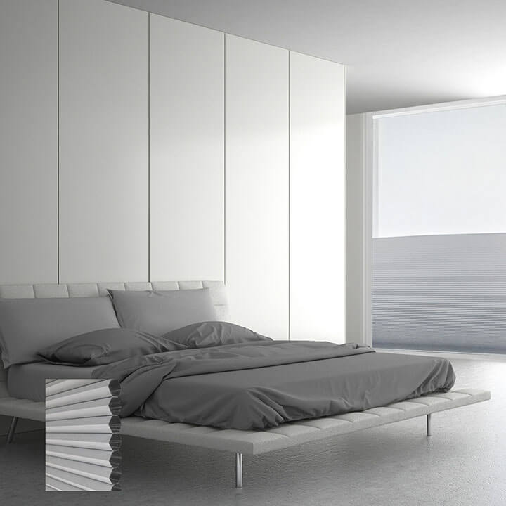 Brescia Cordless Day And Night Blackout Honeycomb Blinds Gray Sheen