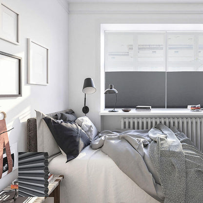 Brescia Cordless Day And Night Blackout Honeycomb Blinds Royal Gray