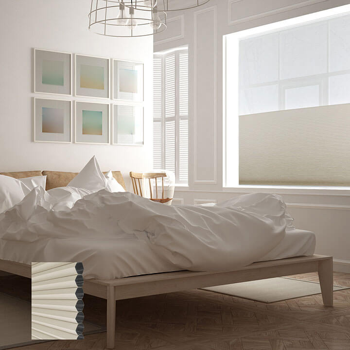 Brescia Cordless Day And Night Blackout Honeycomb Blinds Winter White