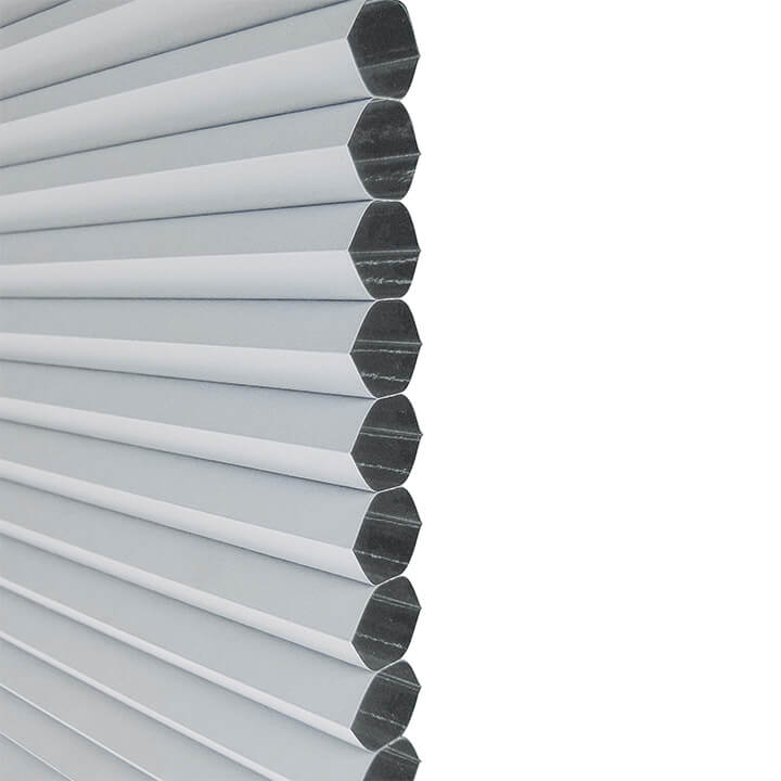Brescia Motorized Day And Night Blackout Honeycomb Blinds Off-White