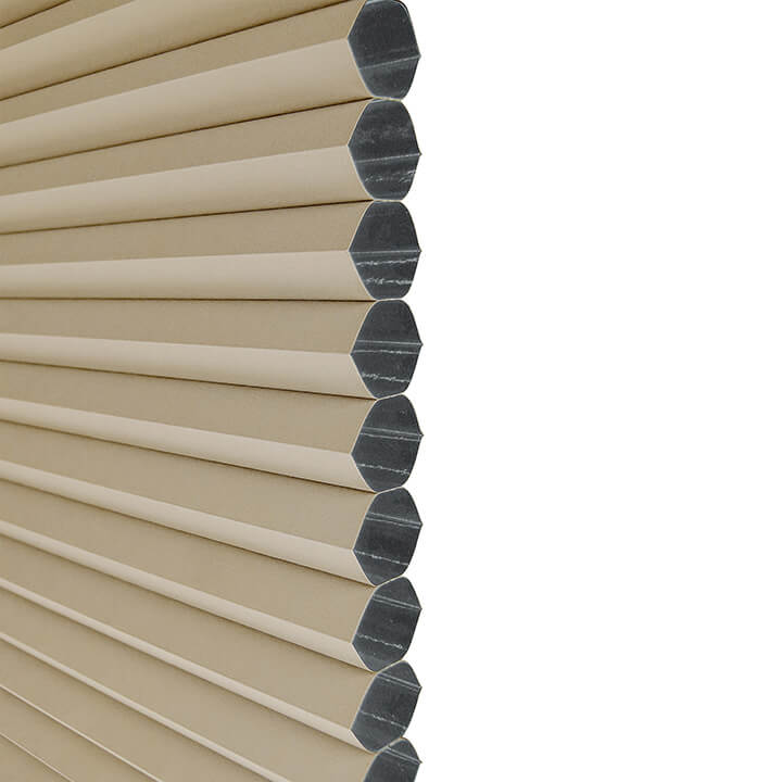 Brescia Motorized Day And Night Blackout Honeycomb Blinds Fawn