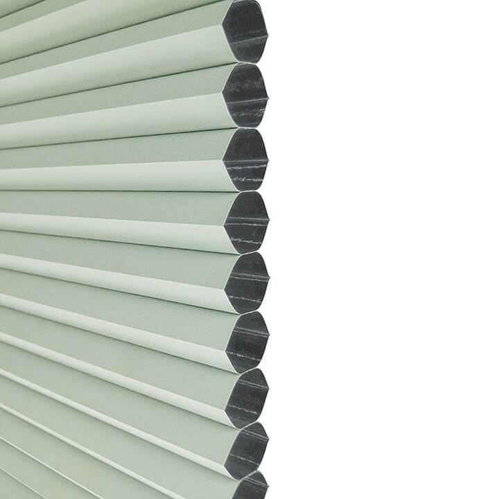 Brescia Motorized Day And Night Blackout Honeycomb Blinds Water Green