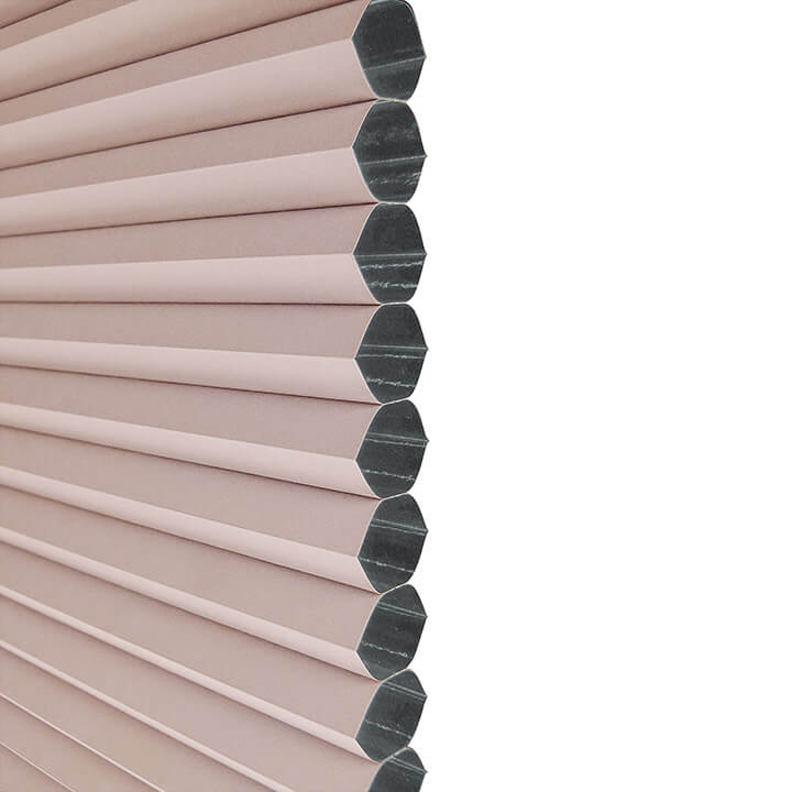 Brescia Motorized Day And Night Blackout Honeycomb Blinds Roseate