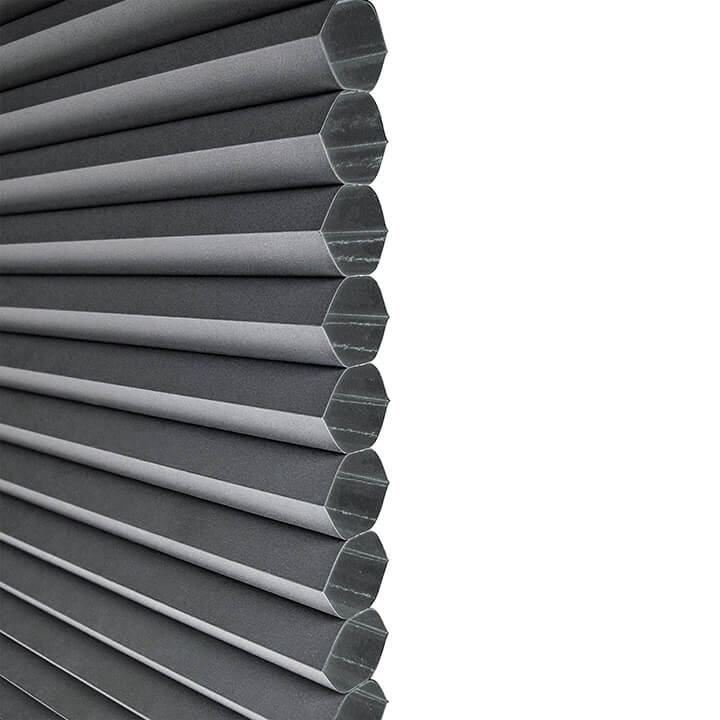 Brescia Clutch Day And Night Blackout Honeycomb Blinds Royal Gray