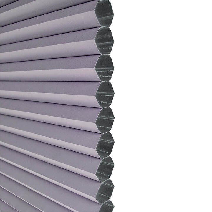 Brescia Motorized Day And Night Blackout Honeycomb Blinds Wisteria