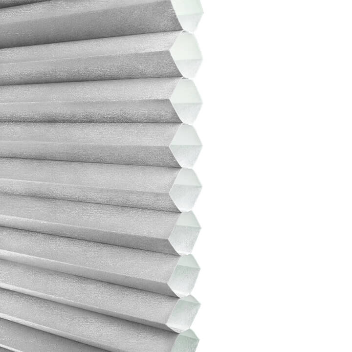Brescia Cordless Light-Filtering Honeycomb Blinds Gray Sheen