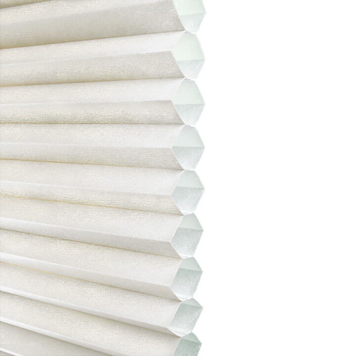 Brescia Clutch Light-Filtering Honeycomb Blinds White Dove