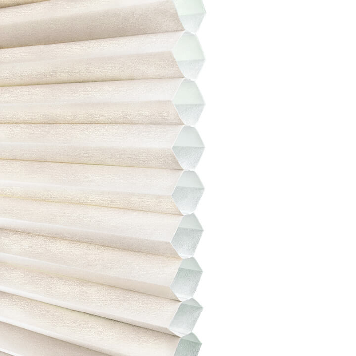 Brescia Clutch Light-Filtering Honeycomb Blinds Winter White