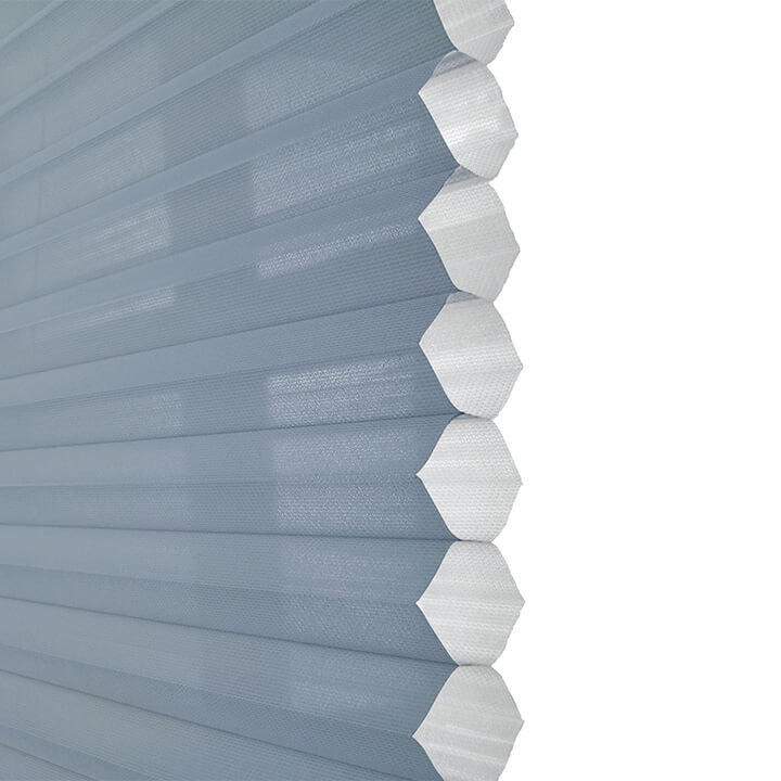 Parma Motorized Top Down Bottom Up Sheer Honeycomb Blinds Federal Blue