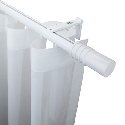 Now 1 3/8" Drapery Rod Set Single Layer White