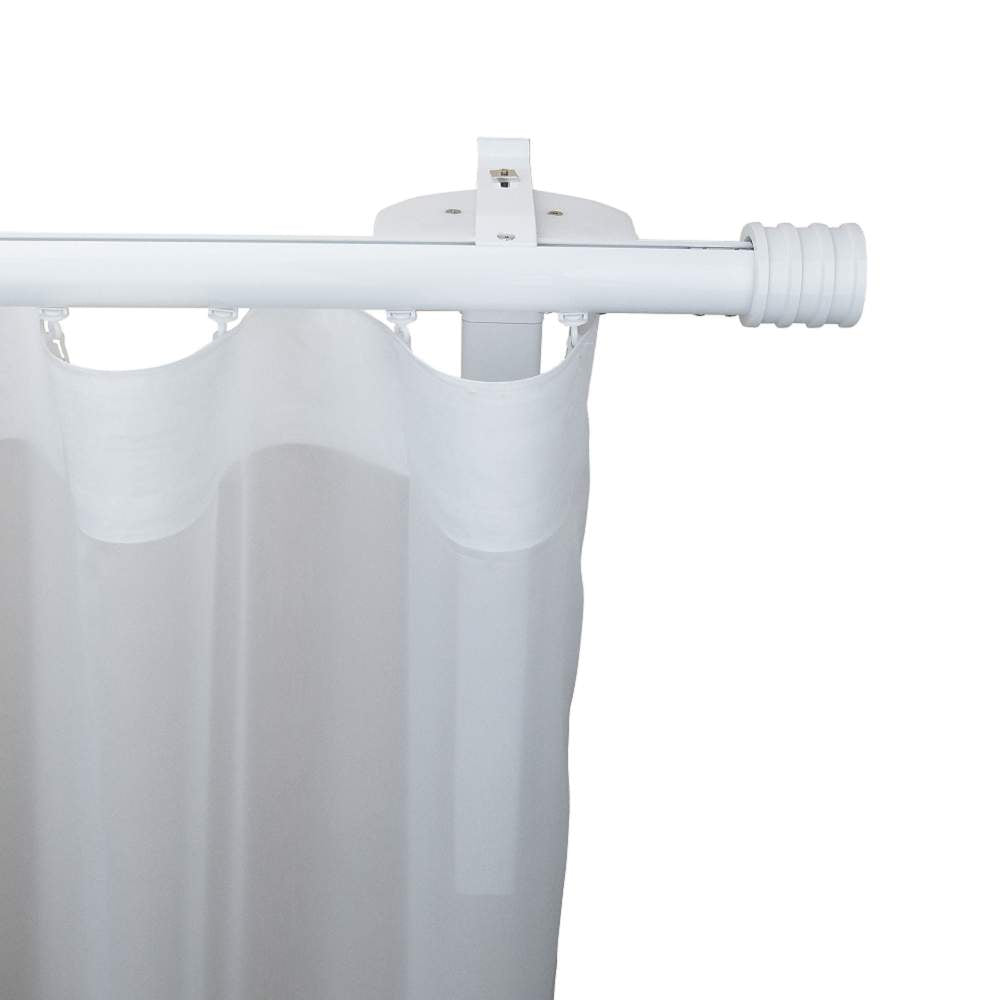 Now 1 3/8" Drapery Rod Set Single Layer White
