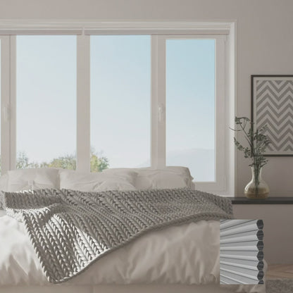 Brescia Cordless Blackout Honeycomb Blinds Gray Sheen